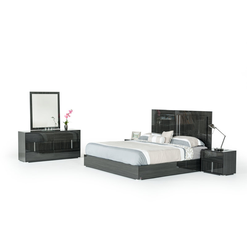 Ensemble de chambre configurable avec lit plateforme Samsa