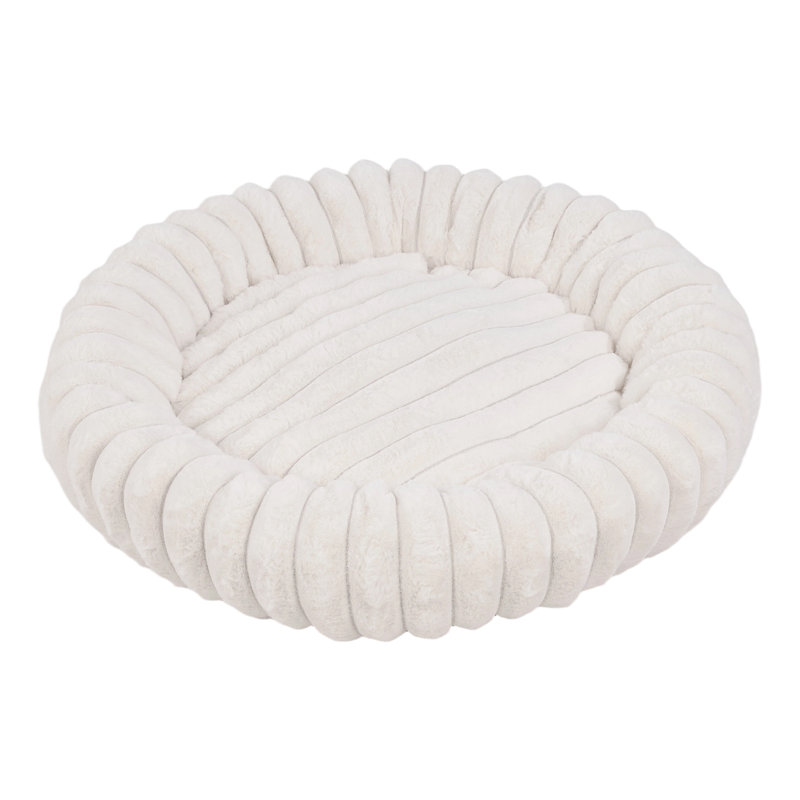 Faux Fur Pet Bed, 70cm W x 70cm D, White