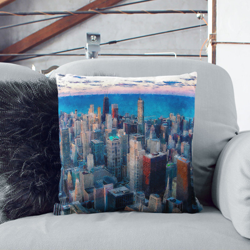 Square Throw Cushion, 40cm H x 40cm W x 15cm D, Black