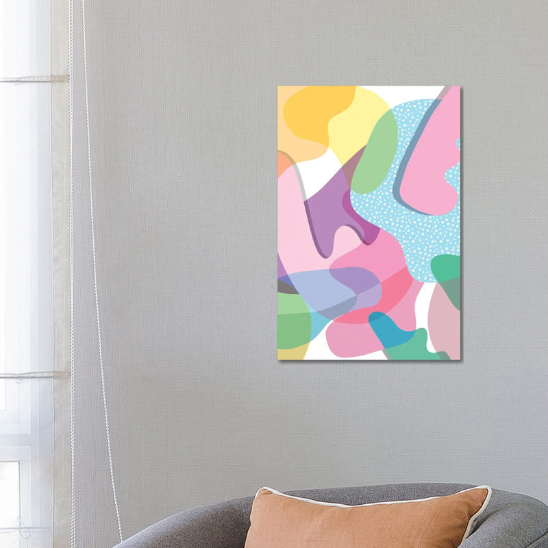 Colourful Organic Happy Shapes - Wrapped Canvas Graphic Art - Wrapped Canvas Print, 66.04cm H x 45.72cm W x 1.91cm D