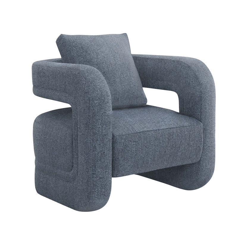 Armchair, Azure Polyester Blend