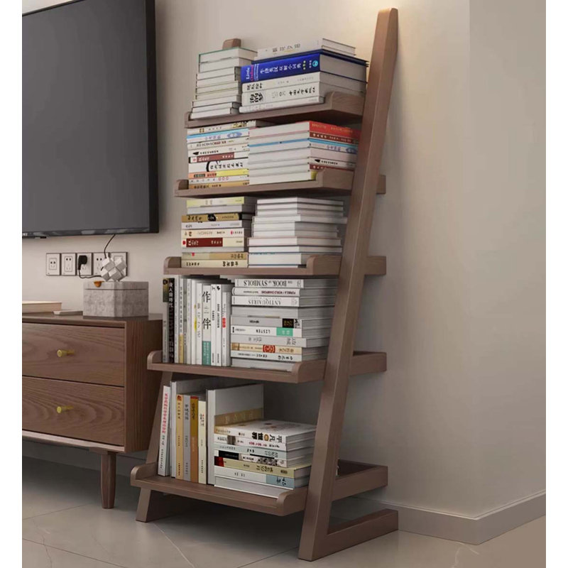 Bibliothèque verticale en bois massif