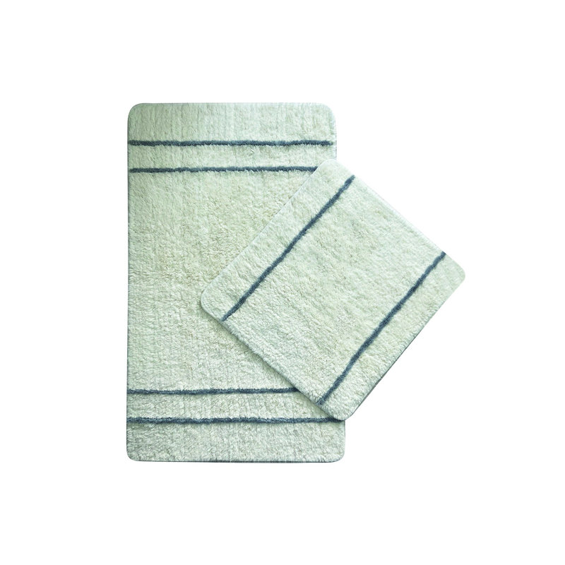 Soft Cotton Bathmat Set (2 Pieces), Ecru Color, 23.6 x 39.4 inches & 19.7 x 23.6 inches | 100% Natural Cotton, Machine Washable, Quick-Drying | Ideal for Bathroom Comfort & Style, Durable & Easy Care