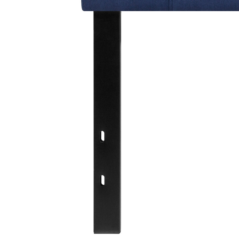 Tête de lit tapissier capitonnée Ciriaca, Bleu marine, Simple