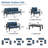 7-Person Aluminum Outdoor Seating Group with Cushions-1256004281