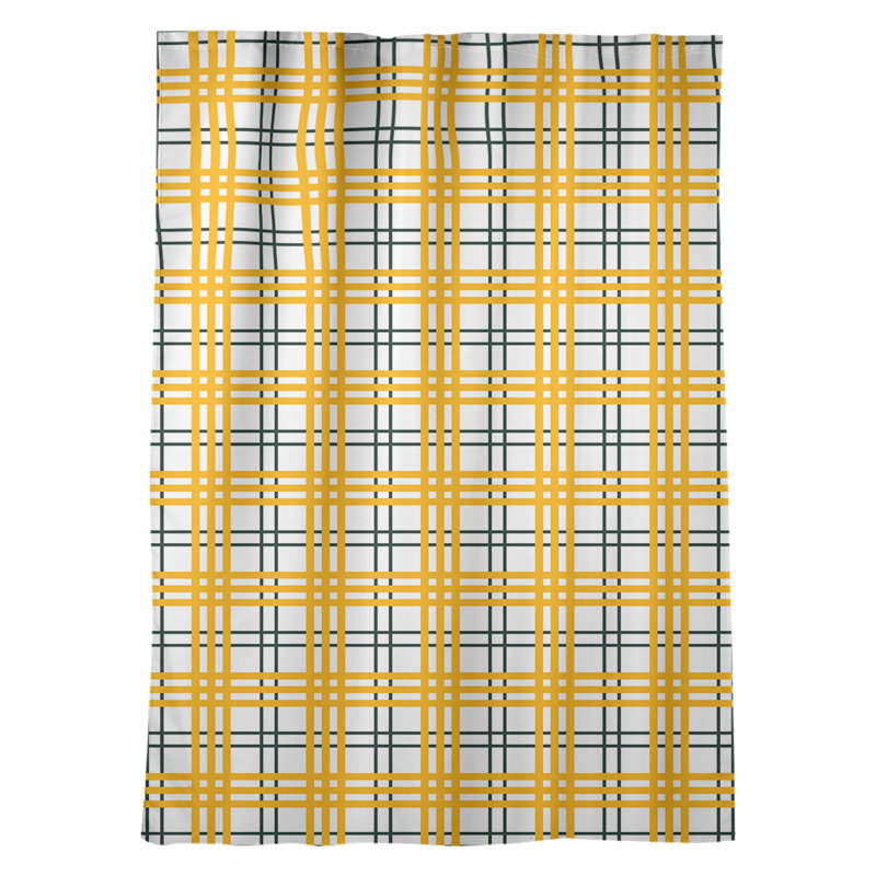 Room Darkening Curtain Single Panel, Gold/Black