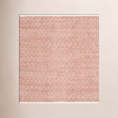 Evansdale Orange Hand-Woven Geometric Cotton Rug