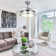 36" Taig 4-Blade LED Crystal Ceiling Fan with Remote Control and Light Kit Included