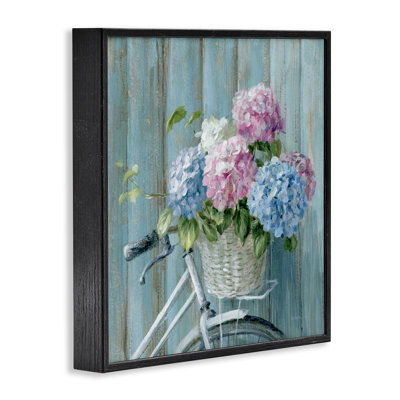 Cape Cod Bicycle Flowers Framed Giclee, design by Danhui Nai