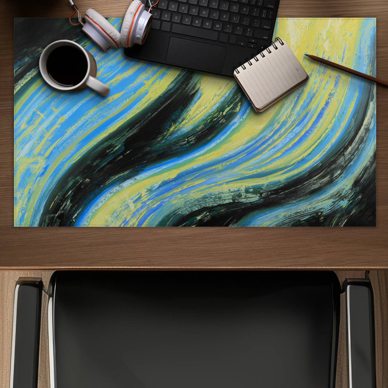 Wavy magical liquid - 14.00"x24.25" Desk mat
