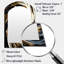 Spirale abstraite blanche et dorée abstraite - grand miroir mural asymétrique spirales abstraites, miroir décoratif arqué blanc, impression sur métal-741128475