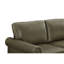 Fabrication moderne en similicuir taupe avec structure en cuir et pieds de salon