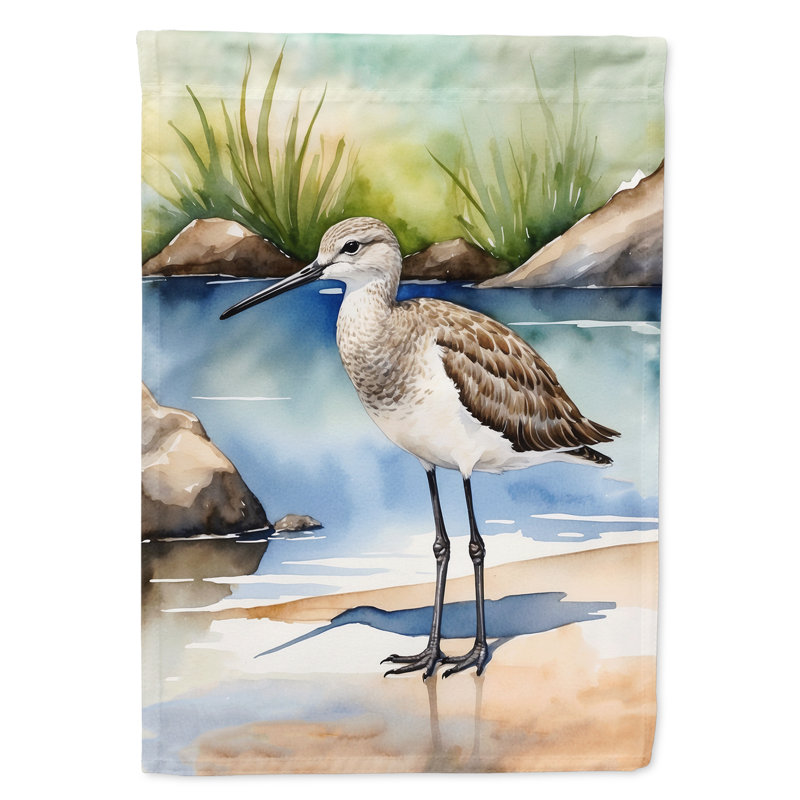Drapeau de jardin Surfbird Bird, Willet
