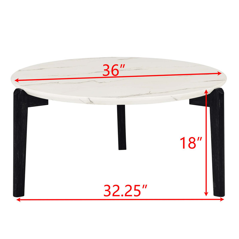 Table basse pour salon, Blanc / Blanc