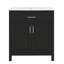 Meuble-lavabo 30 po avec lavabo en céramique, 1 tablette, 1 tiroir, porte de rangement pour petite salle de bain-1657396109