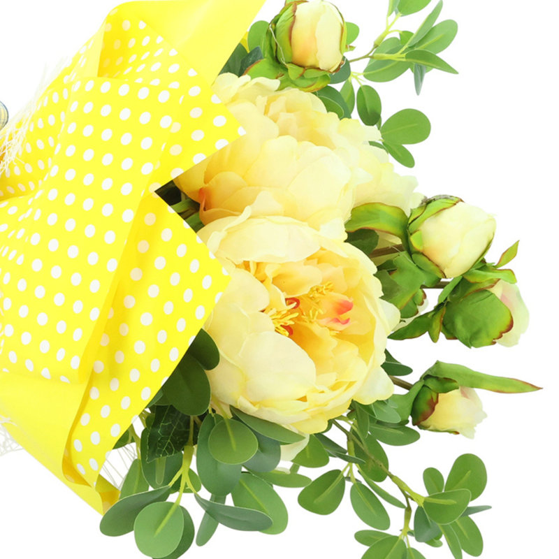 Bouquet de pivoines et de buis