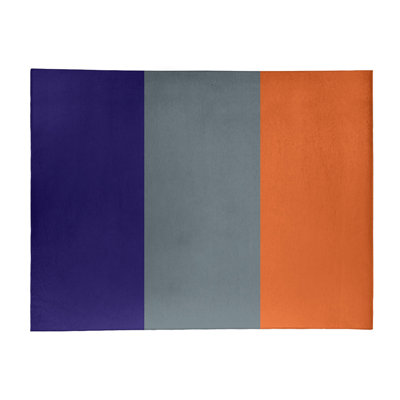 Tapis à rayures mauve/gris/orange