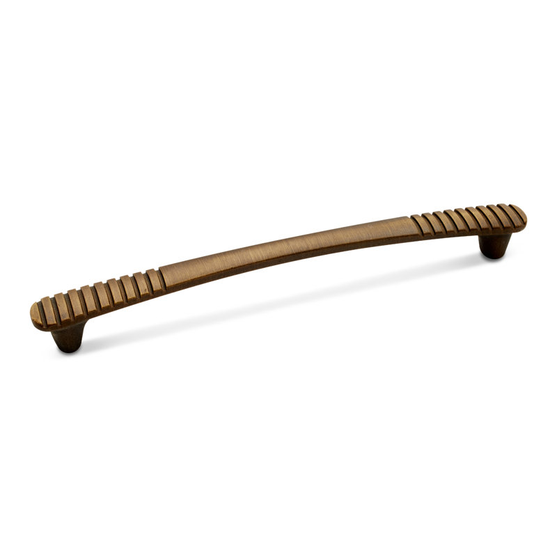 Antique Gold 8" Bar Pull with Ridges