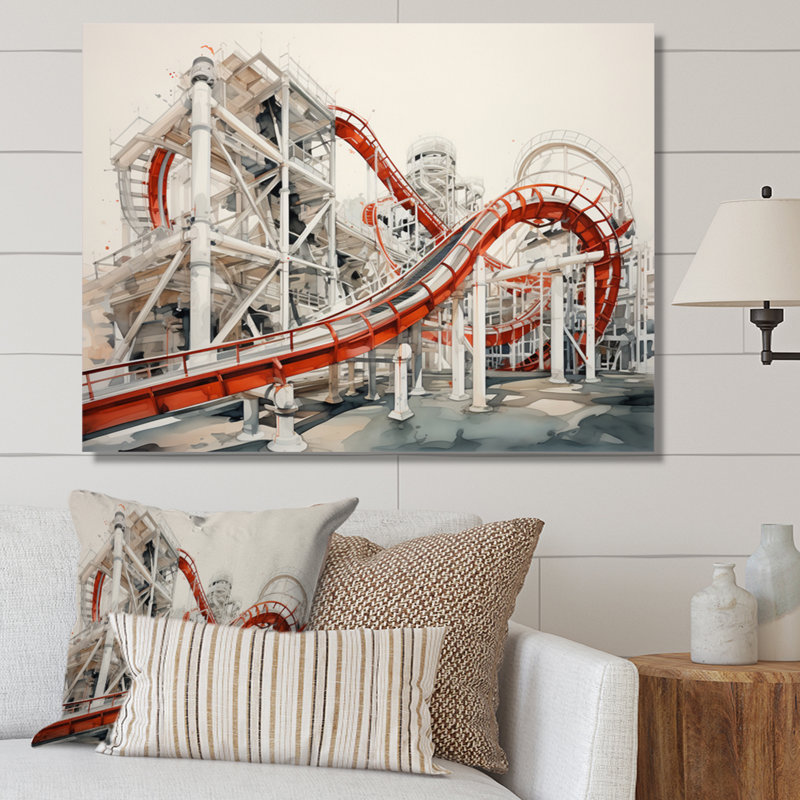 Rollercoaster Symphony II, H 12 po x l 20 po x P 1 po, Toile tendue