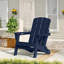 Chaise de foyer d'extérieur pliable en PEHD résistant aux intempéries avec 2 porte-gobelets Adirondack-1507789734
