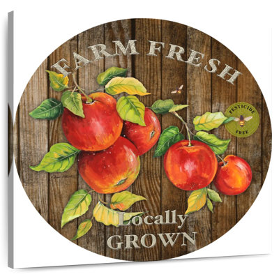 Plaque murale Khylige Farm Fresh Apples I