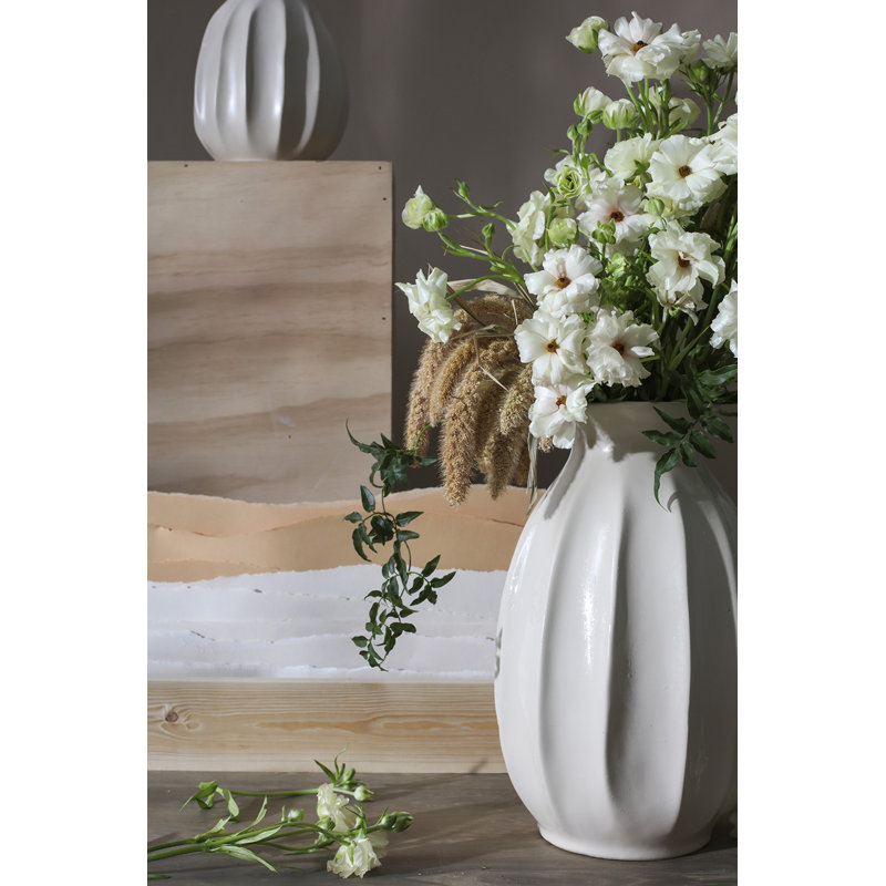 Ackerman Handmade Ceramic Table Vase, 14.25" H x 9" W x 9" D