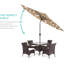 Parasol lumineux solaire à DEL avec ajustement de l'inclinaison 10 pi Shearer, tissu résistant aux rayons UV-228517495