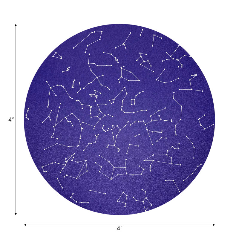 Sous-verres constellations constantes en cuir Vegan