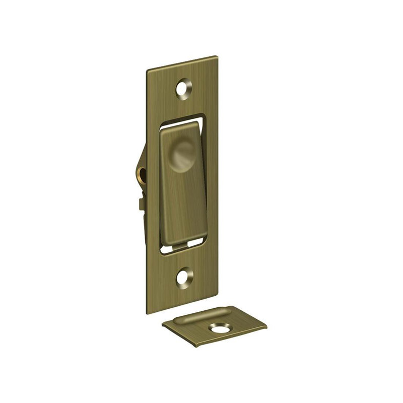 Deltana PDB42U5 Pocket Door Bolts; Jamb Bolt; Antique Brass Finish