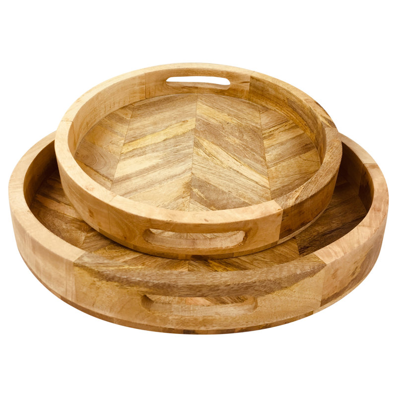 Jame Solid Wood Tray - Set of 2