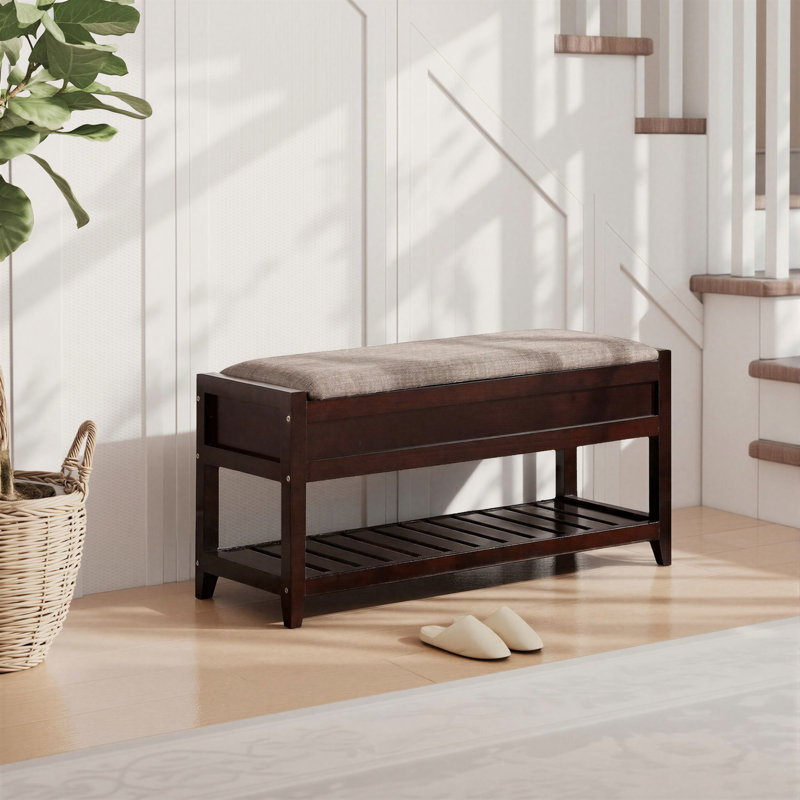 Ingleside Upholstered Storage Bench, Espresso