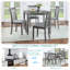Dining Set, Square Wooden Dining Table With  Upholstered Chairs  Kitchen, Dining Room