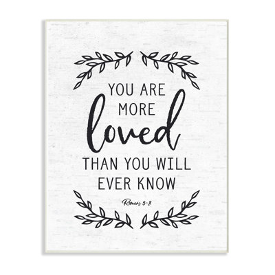 «You Are More Loved Leaves Subtle Typographie», impression