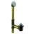14" Brass Twist & Close Bathtub Leg Drain Assembly with 2-Hole Overflow-37403246