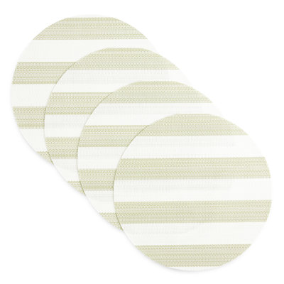 Town & Country Basics Cabana Stripe Indoor/Outdoor Round Placemat