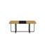 Ensemble de table de salle à manger 9 pièces 9 pièces, plateau de table fixe en grain de bois bicolore et triamine de grain de bois noir avec 8 chaises en velours noir, ensemble de table de cuisine moderne pour 8 personnes, idéal pour les réunions de famille-130140175