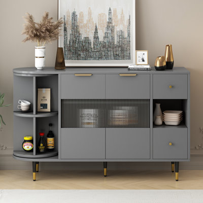 Armoire de rangement rotative avec 2 portes et 2 tiroirs