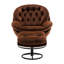 Chaise d'appoint avec cadre en velours brun stable et stable, l 32,37 po, siège confortable, assemblage partiel