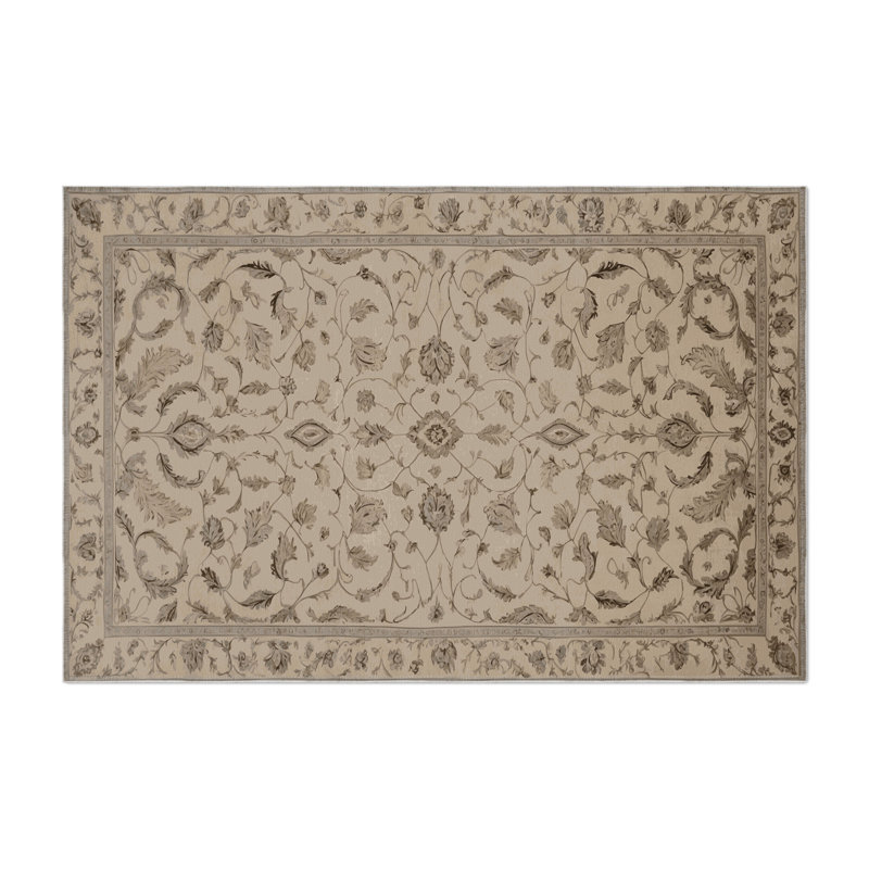 Tapis gris d'intérieur et d'extérieur Tabriz, Rectangle 4pi x 6 pi