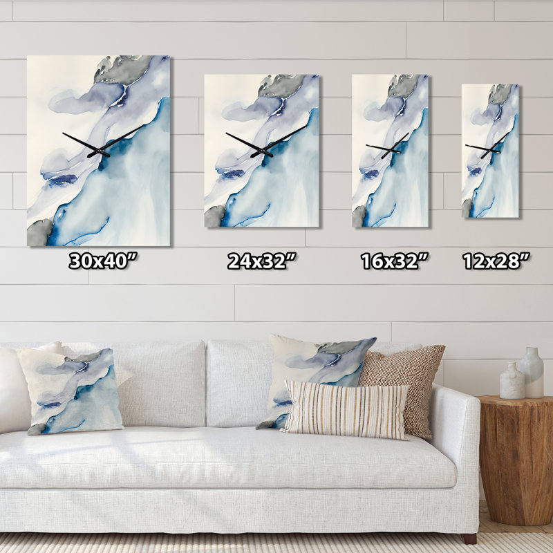 Horloge murale surdimensionnée Sapphire Blue Nebula, Très grand