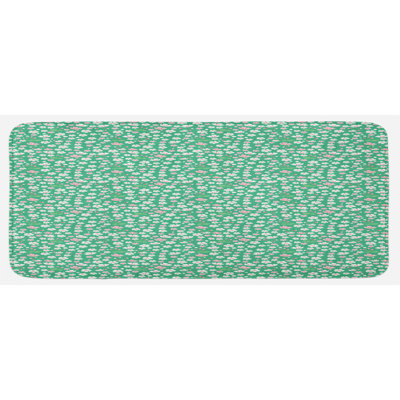 Eclectic Floral Synthetic Kitchen Mat