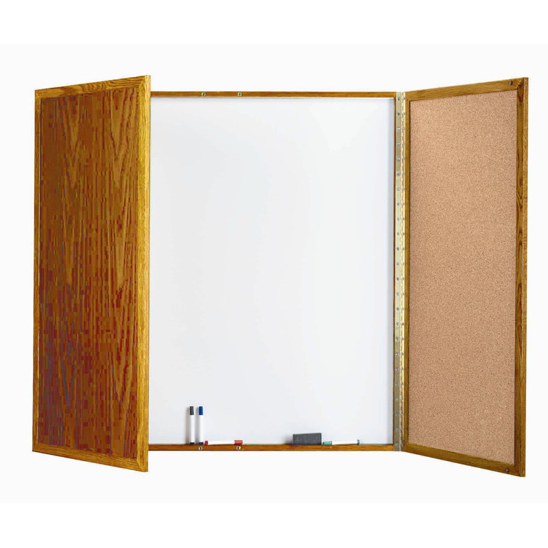 Tableau blanc fermé pour armoire, Chêne, H 4 pi x l 4 pi