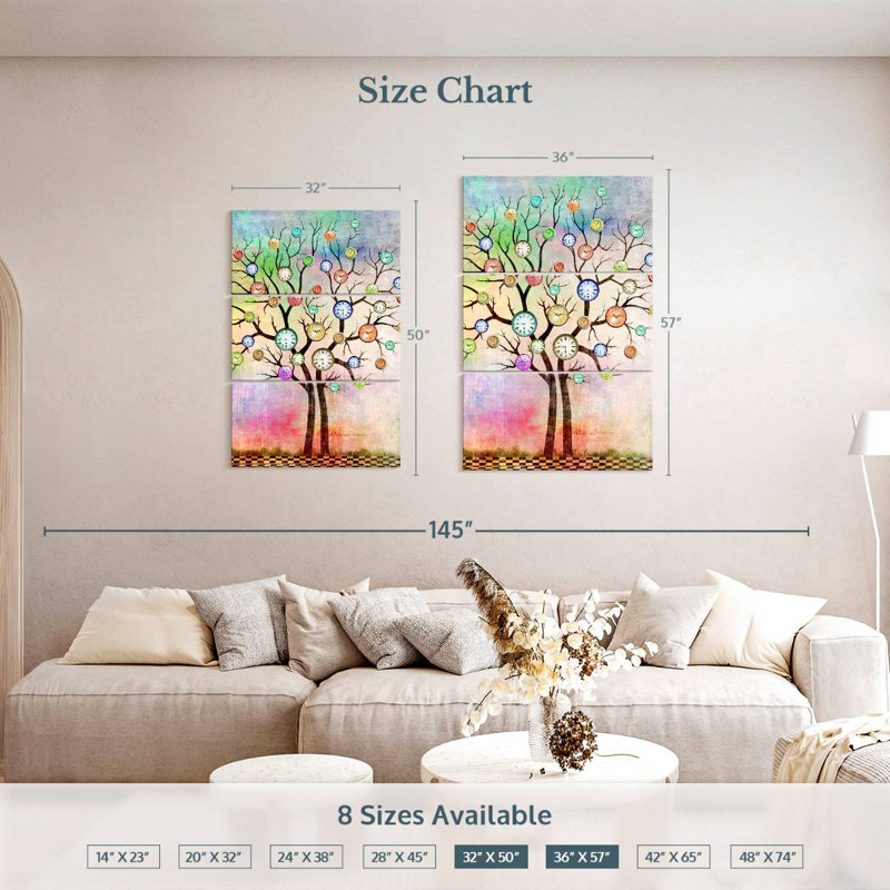 Kelan Tree Watches, 50" H x 32" W