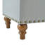 Banc de rangement de style rétro avec charnière à ouverture facile, garniture de rivet et utilisation polyvalente pour la décoration intérieure