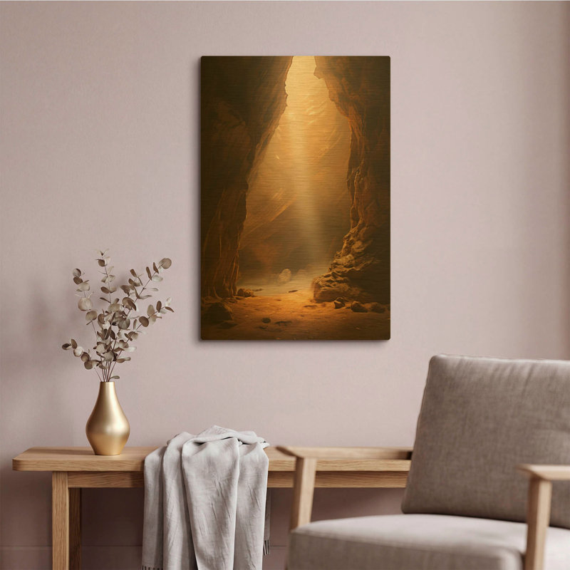 'Rise with the Sun' By r3darch0n Gold Metal Wall Art, 12" x 16", 16"x24"