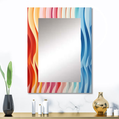 Opt Opt Line Delirum III - Op Art, miroir mural décoratif moderne, impression sur métal