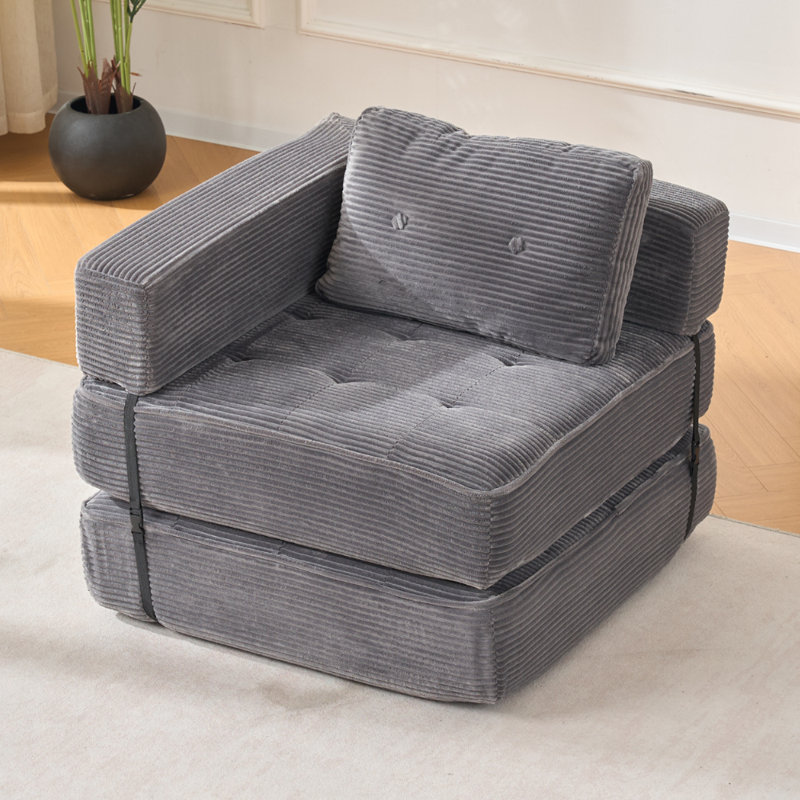 2 Seater Corduroy Sofa, Grey