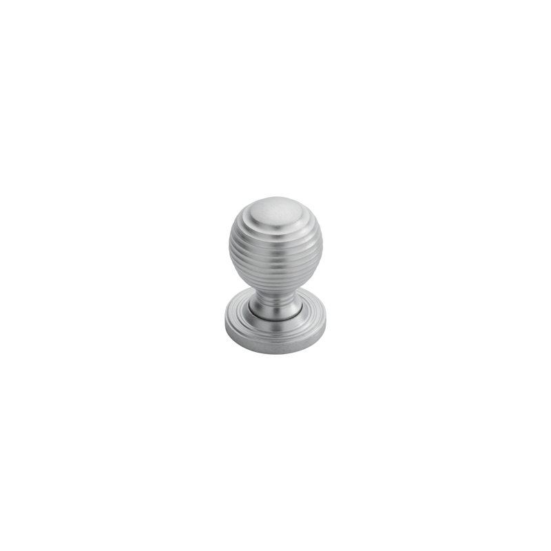 QUEEN ANNE KNOB 22Mm, Satin Chrome, 3.5cm H x 2.2cm W x 2.2cm D