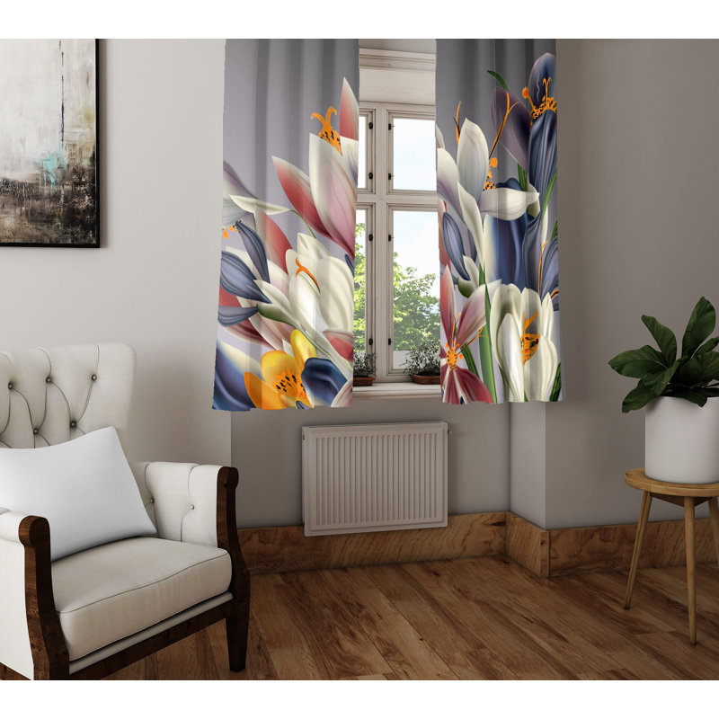 Semi Sheer Curtain Panel Pair, 20" W x 82" L