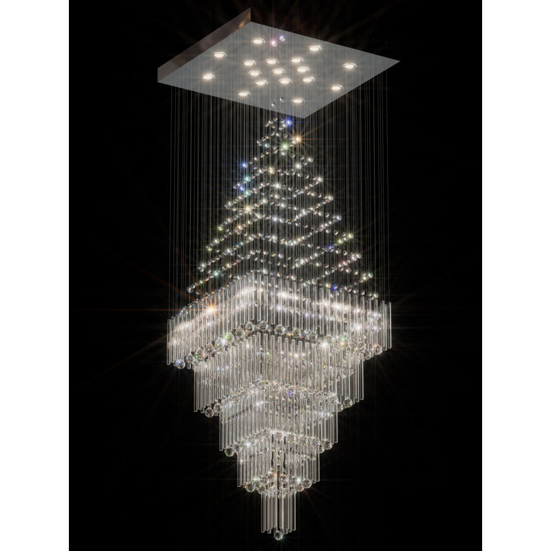 Grand lustre carré en cristal Kaillan